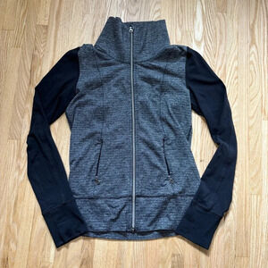 lululemon | Daily Yoga Zip-Up Jacket Coco Pique/Black Size  6 Dual Zip